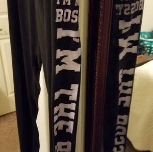 Rue 21 "I'm not bossy I'm the boss" leggings XL